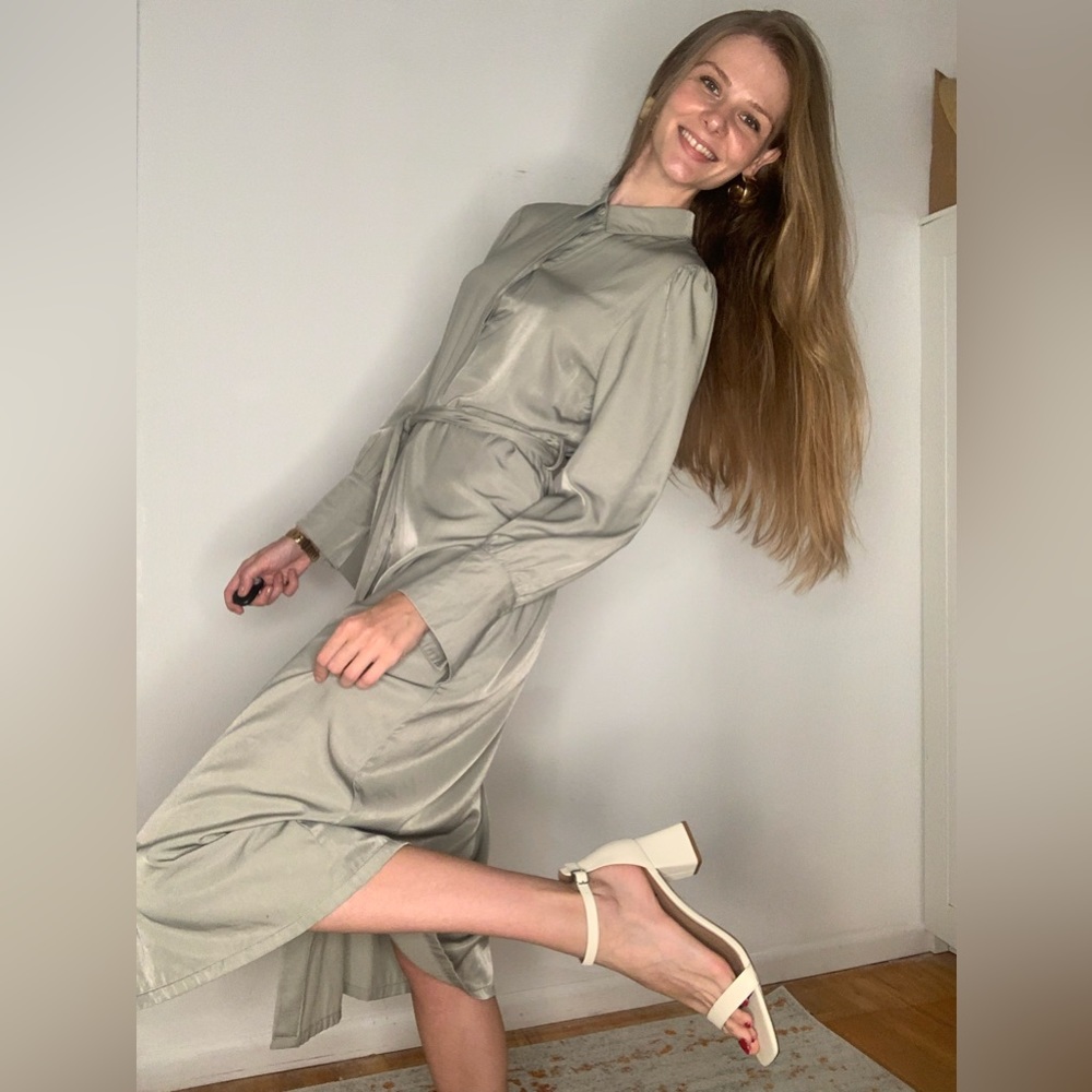Olive maxi dress S Siizu New York - Picture 1 of 9